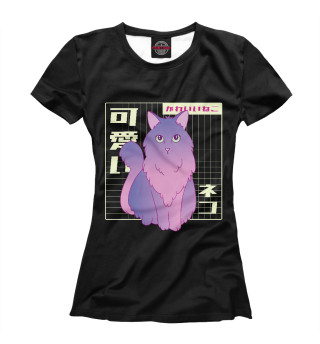 Женская футболка Vaporwave Cat