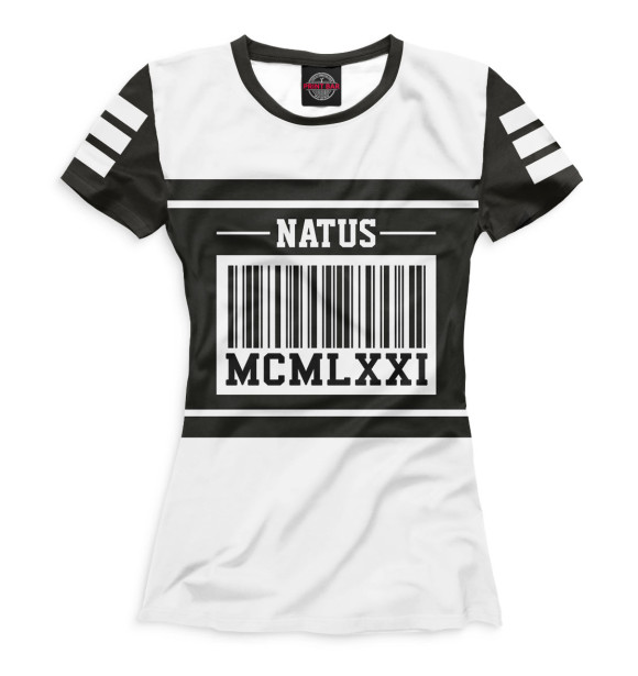 Женская футболка с изображением MCMLXXI — 1971 цвета Белый