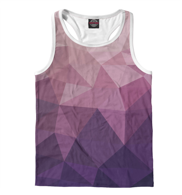 Мужская майка-борцовка с изображением Polyfon цвета Белый