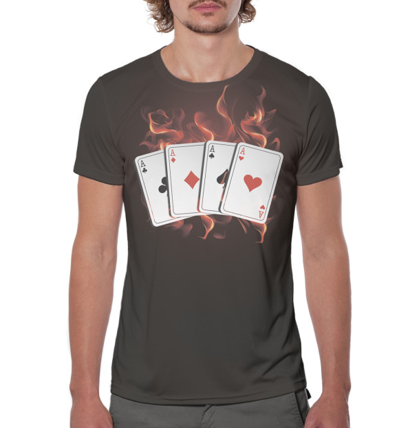 Мужская футболка с изображением Тузы цвета Белый