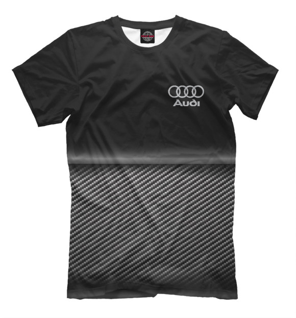 Мужская футболка с изображением AUDI цвета Черный