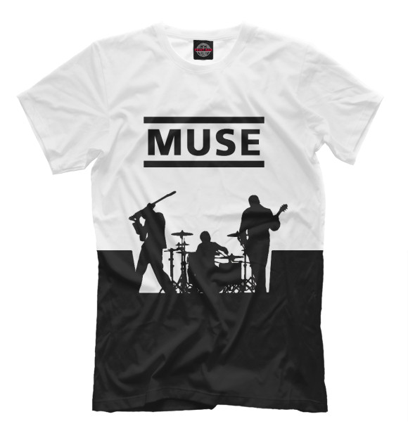 Мужская футболка с изображением Muse цвета Молочно-белый