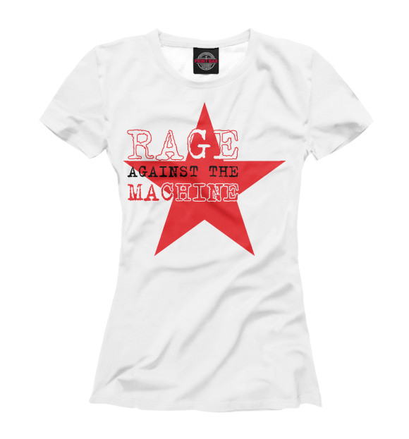Футболка для девочек с изображением Rage Against the Machine цвета Белый