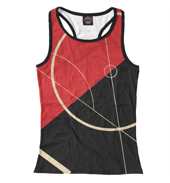 Женская майка-борцовка с изображением Поле цвета Белый