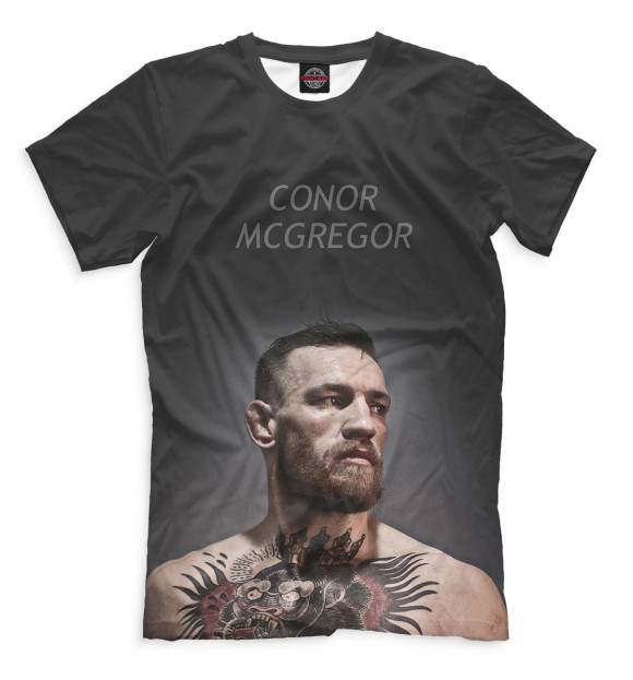 Мужская футболка с изображением Конор МакГрегор цвета Молочно-белый