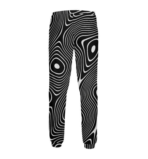 Мужские спортивные штаны с изображением Waves pattern / Abstraction цвета Белый