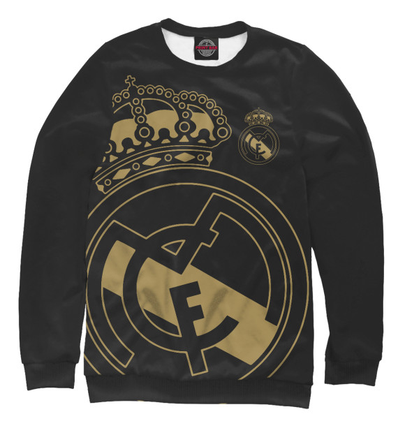 Мужской свитшот с изображением Real Madrid exclusive gold цвета Белый