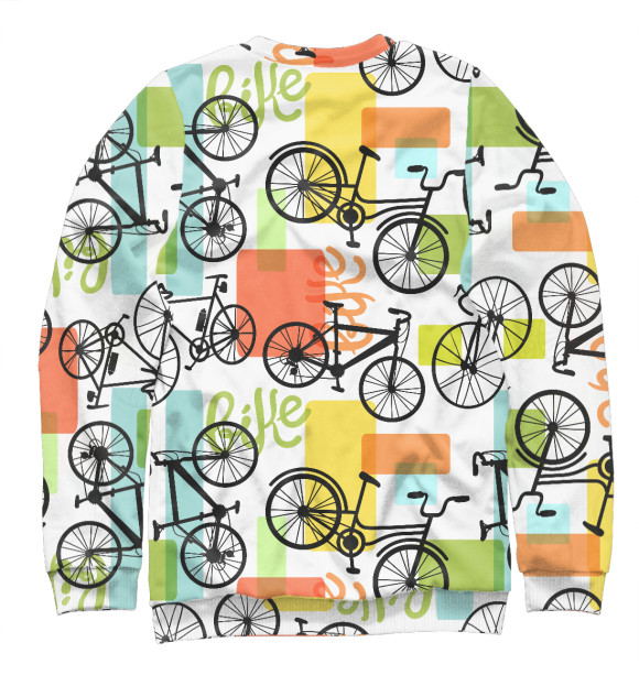 Свитшот для девочек с изображением Велосипед цвета Белый
