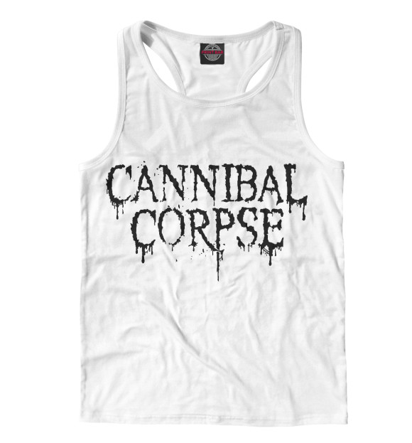 Мужская майка-борцовка с притом Cannibal Corpse цвета Белый Мужская майка-борцовка с изображением Cannibal Corpse цвета Белый