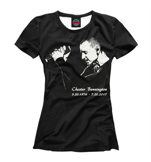 Футболка для девочек с изображением Chester - Linkin Park цвета Белый