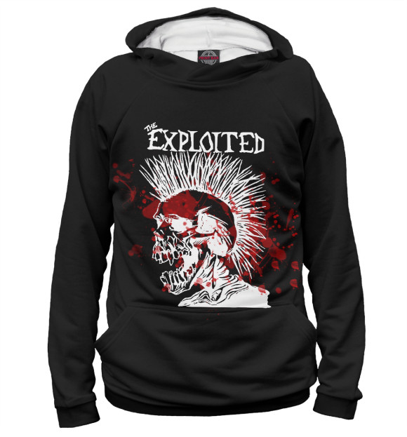Женское худи с изображением The Exploited цвета Белый