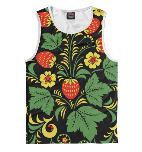 

Майки Print Bar, Белый, Цветы хохломы