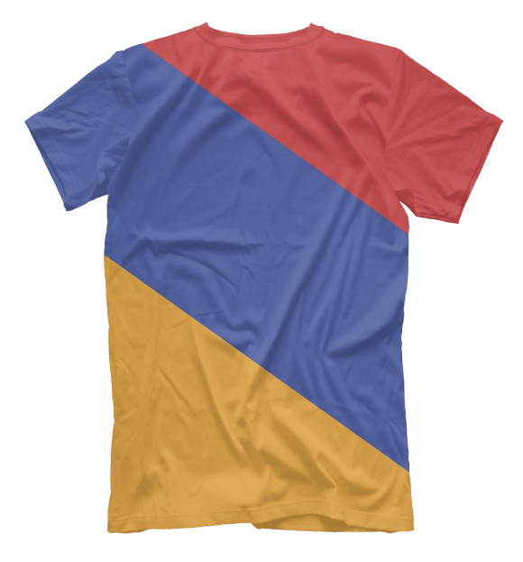 Мужская футболка с изображением Герб на флаге Армении цвета Белый