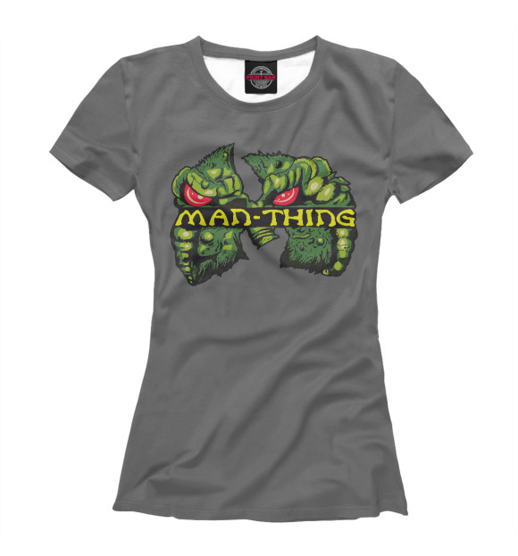 Женская футболка с изображением Man-Thing цвета Белый