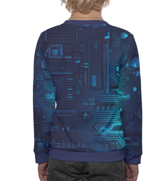 Свитшот для мальчиков с изображением Geek цвета Белый