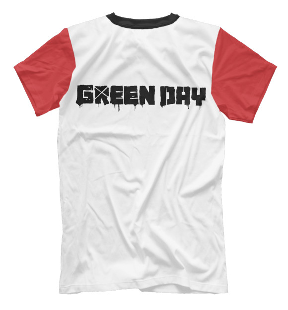 Мужская футболка с изображением Green Day цвета Белый