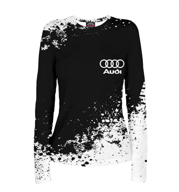 Женский лонгслив с изображением Audi abstract sport uniform цвета Белый