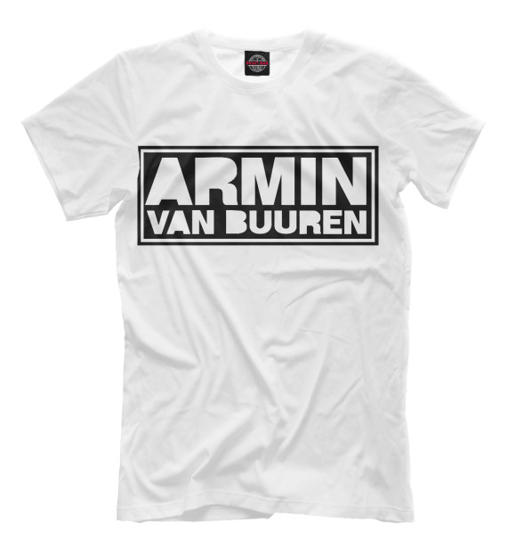 Мужская футболка с изображением Armin van Buuren цвета Молочно-белый