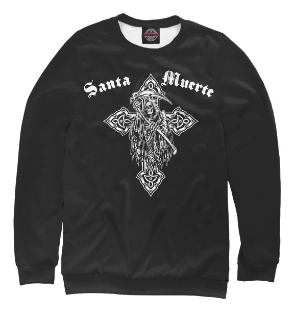 Свитшот для мальчиков с изображением Santa Muerte цвета Белый