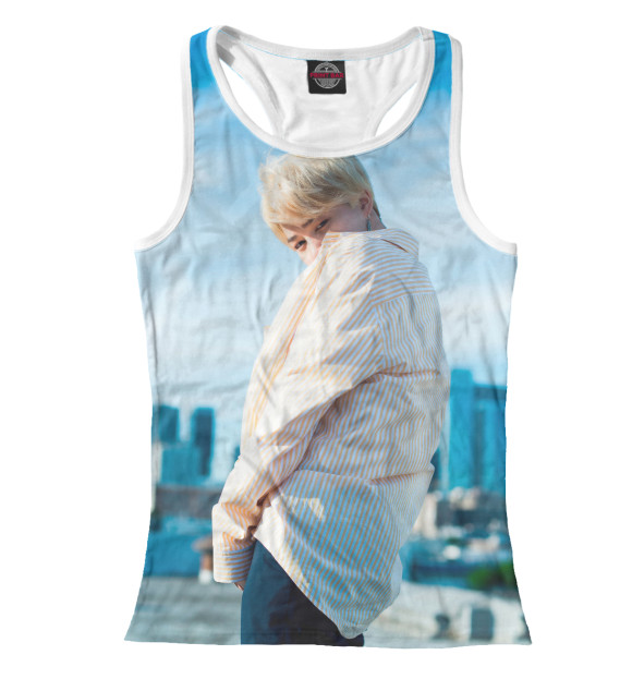 Женская майка-борцовка с изображением BTS - Jimin цвета Белый