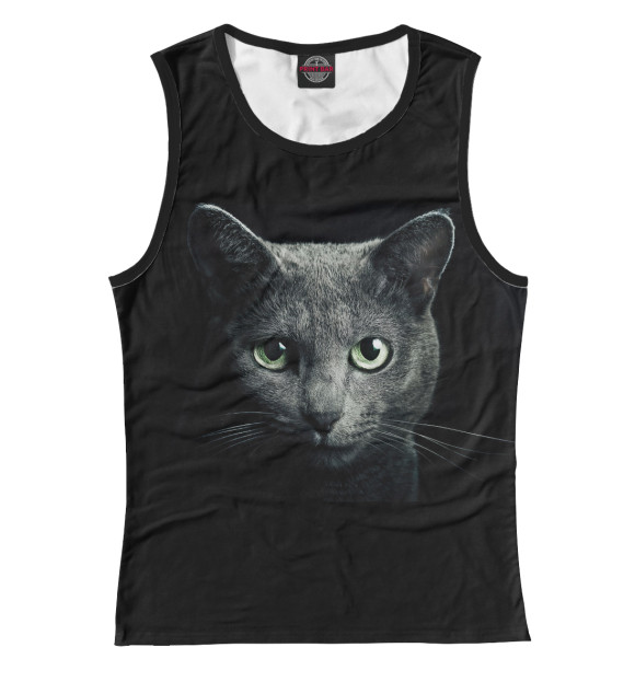 Майка для девочки с изображением Кот цвета Белый