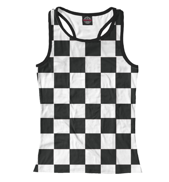 Женская майка-борцовка с изображением Доска шахматная цвета Белый