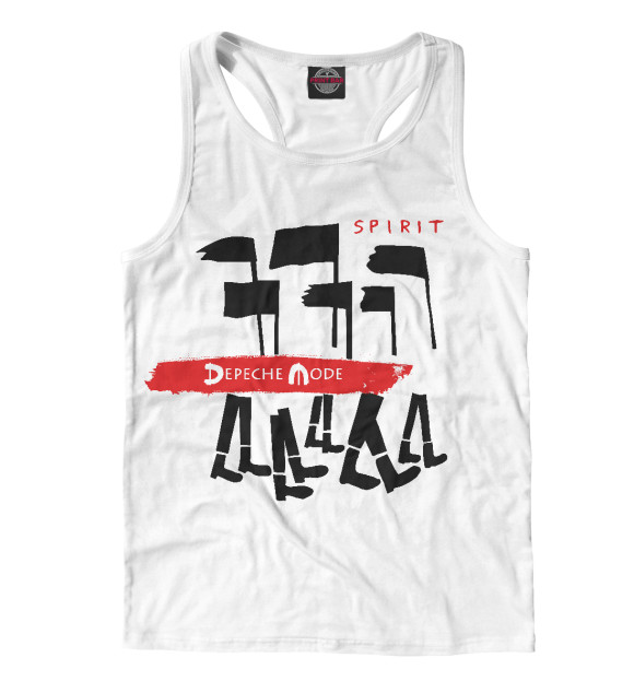 Мужская майка-борцовка с изображением Spirit цвета Белый