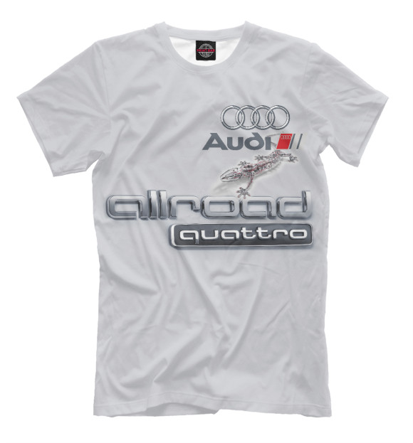 Мужская футболка с изображением Audi цвета Бежевый