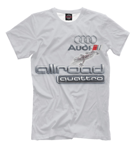 Футболка для мальчиков с изображением Audi цвета Бежевый