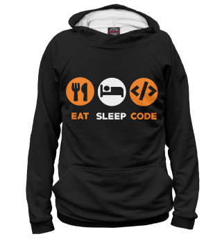 Женское худи Eat Sleep Code