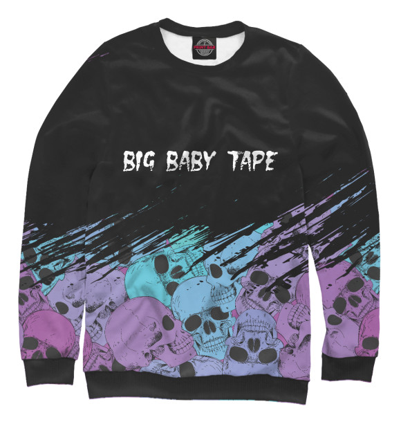 Свитшот для девочек с изображением Big Baby Tape цвета Белый