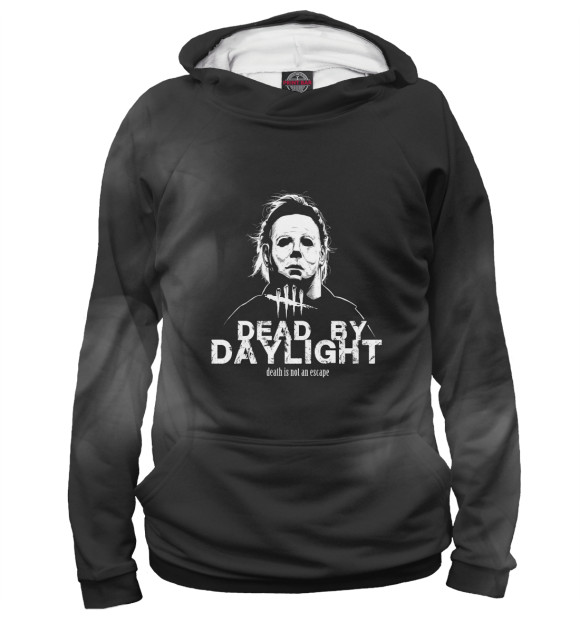 Мужское худи с изображением Dead by Daylight цвета Белый