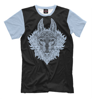 Мужская футболка Серебристый волк