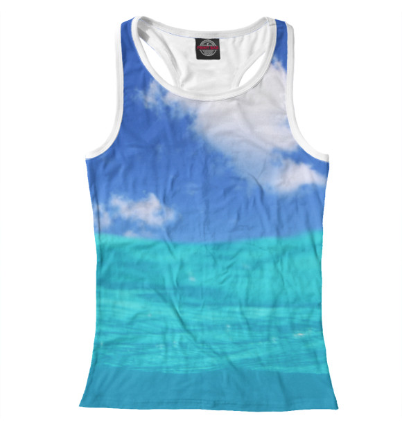 Женская майка-борцовка с изображением Природа цвета Белый