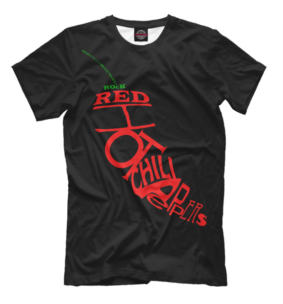Мужская футболка с изображением Red Hot Chili Peppers цвета Черный