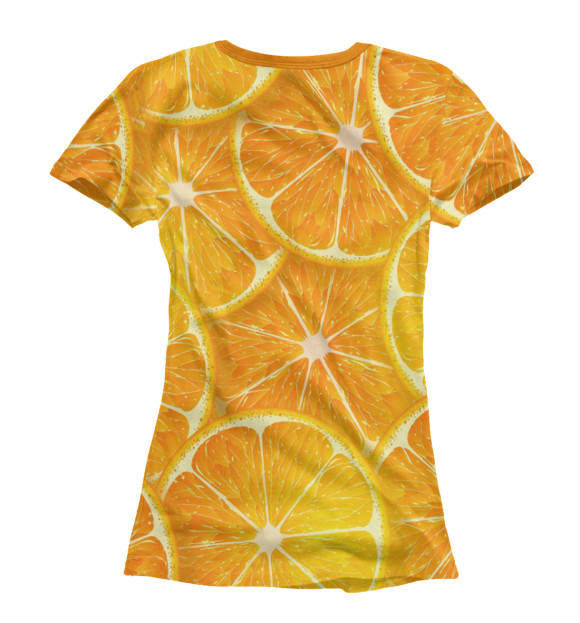 Женская футболка с изображением Апельсины цвета Белый