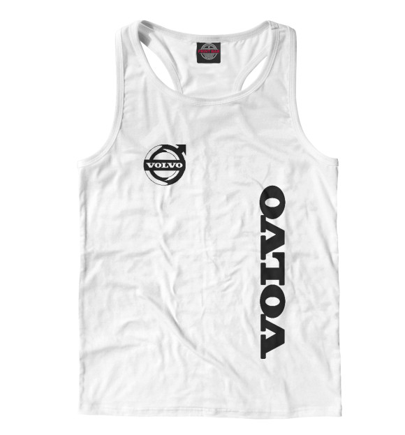 Мужская майка-борцовка с изображением Volvo цвета Белый