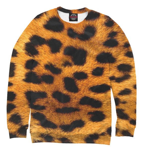 Свитшот для мальчиков с изображением Пятно леопарда цвета Белый