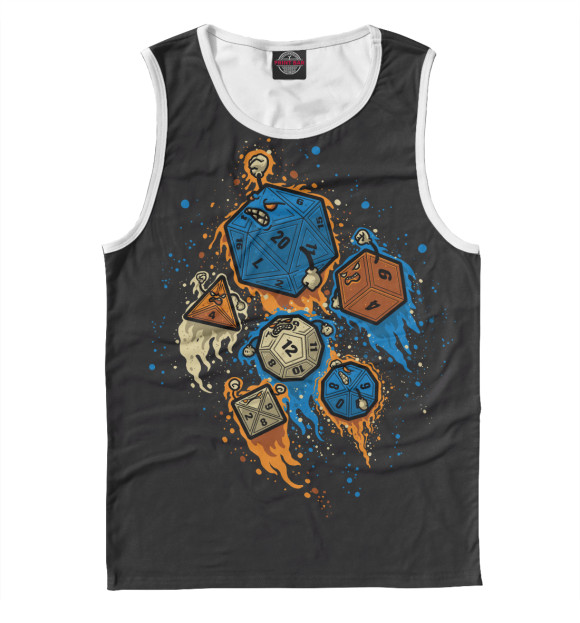 Майка для мальчика с изображением DnD-1 цвета Белый