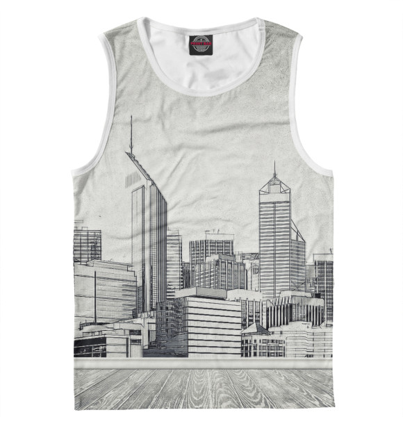 Майка для мальчика с изображением Городской житель цвета Белый