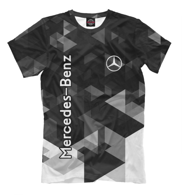 Мужская футболка с изображением MERCEDES-BENZ цвета Черный
