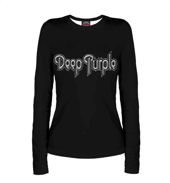 Женский лонгслив с изображением Deep Purple цвета Белый
