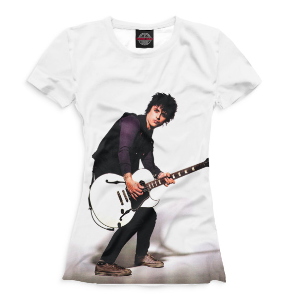 Футболка для девочек с изображением Green Day цвета Белый