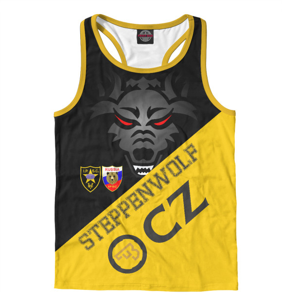 Мужская майка-борцовка с изображением Steepenwolf цвета Белый