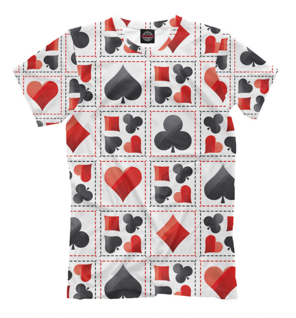 Мужская футболка с изображением Карты цвета Белый