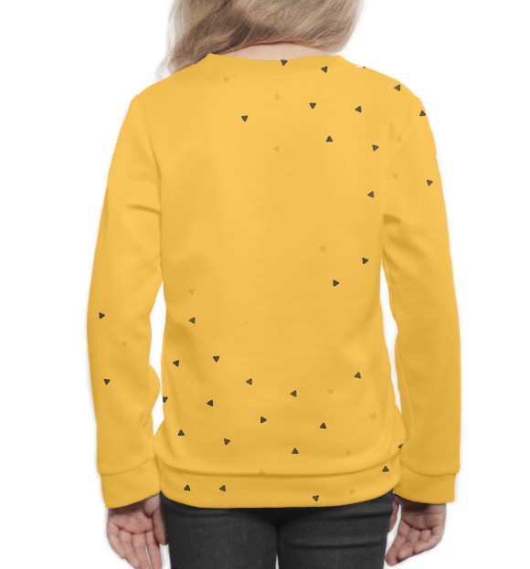 Свитшот для девочек с изображением 45 лет цвета Белый