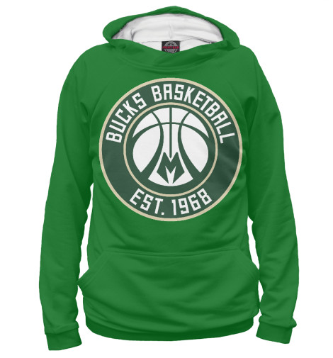 

Худи Print Bar, Белый, Милуоки Бакс