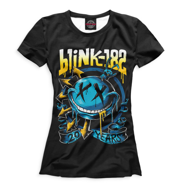 Женская футболка с изображением blink-182 цвета Белый