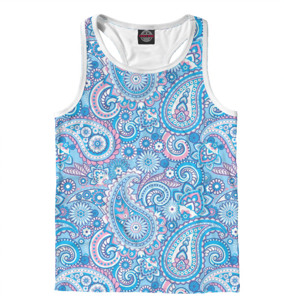 Мужская майка-борцовка с изображением Морозная Кислота цвета Белый