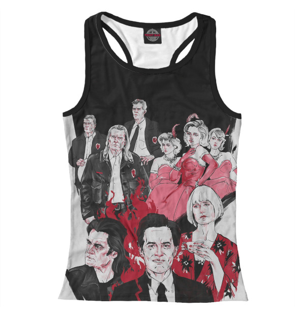 Женская майка-борцовка с изображением Твин Пикс цвета Белый